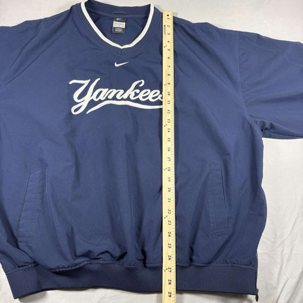 Vintage Y2K Nike New York Yankees Center Swoosh Dugout Pullover Jacket Mens XXL - Picture 9 of 14